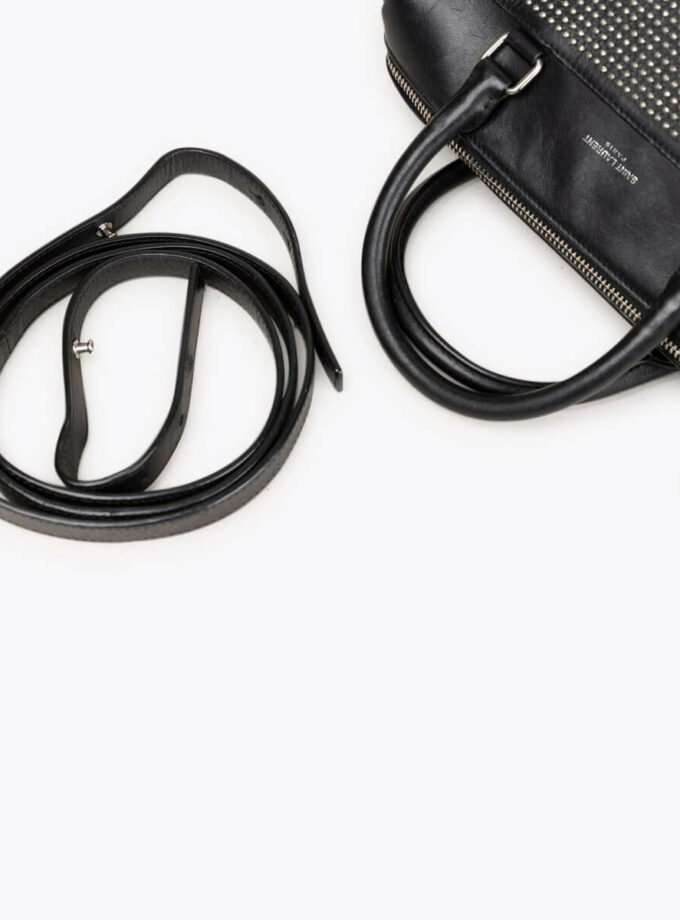 SAINT LAURENT Studded Paris Baby Duffle Bag