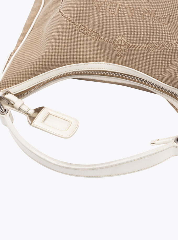 PRADA Logo Jacquard Shoulder Bag