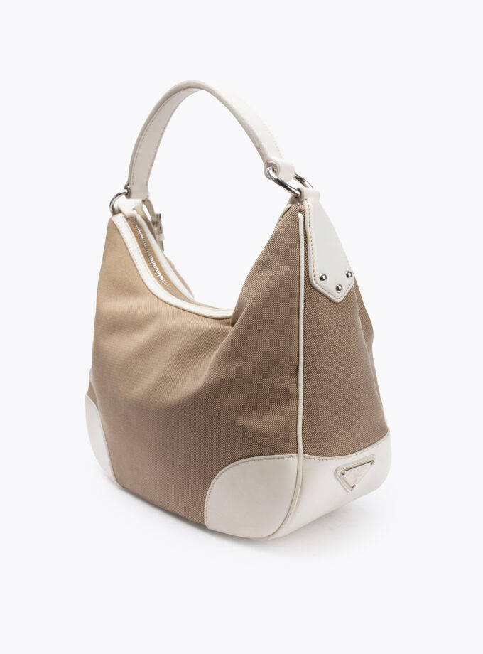 PRADA Logo Jacquard Shoulder Bag