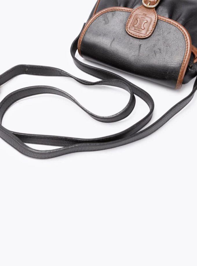CELINE Leather Triomphe Crossbody Bag