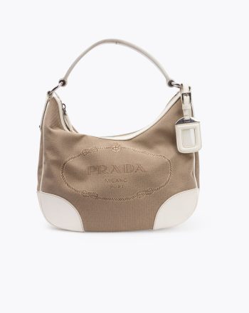 PRADA Logo Jacquard Shoulder Bag